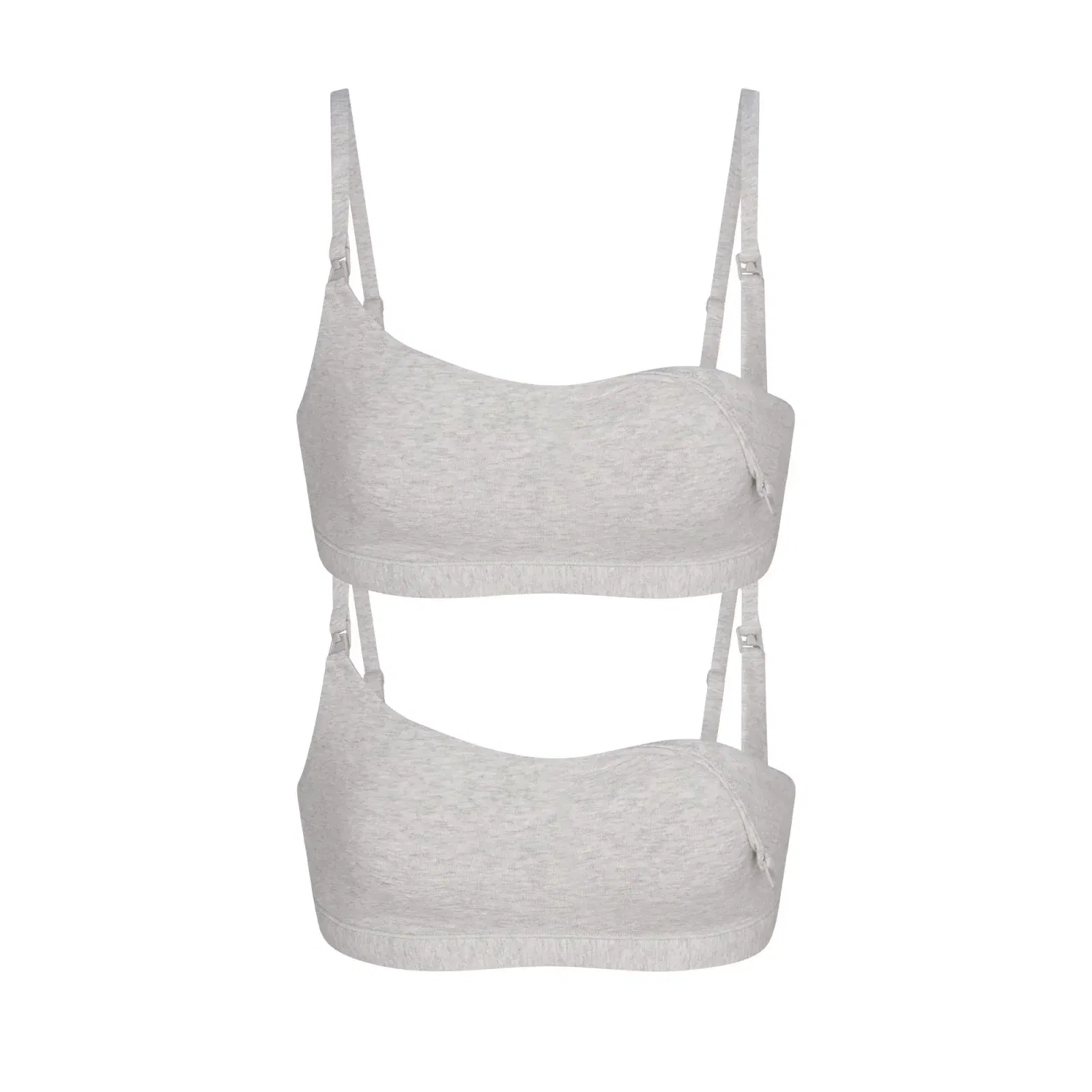 Cotton Jersey Maternity Nursing Scoop Bralette 2-pack