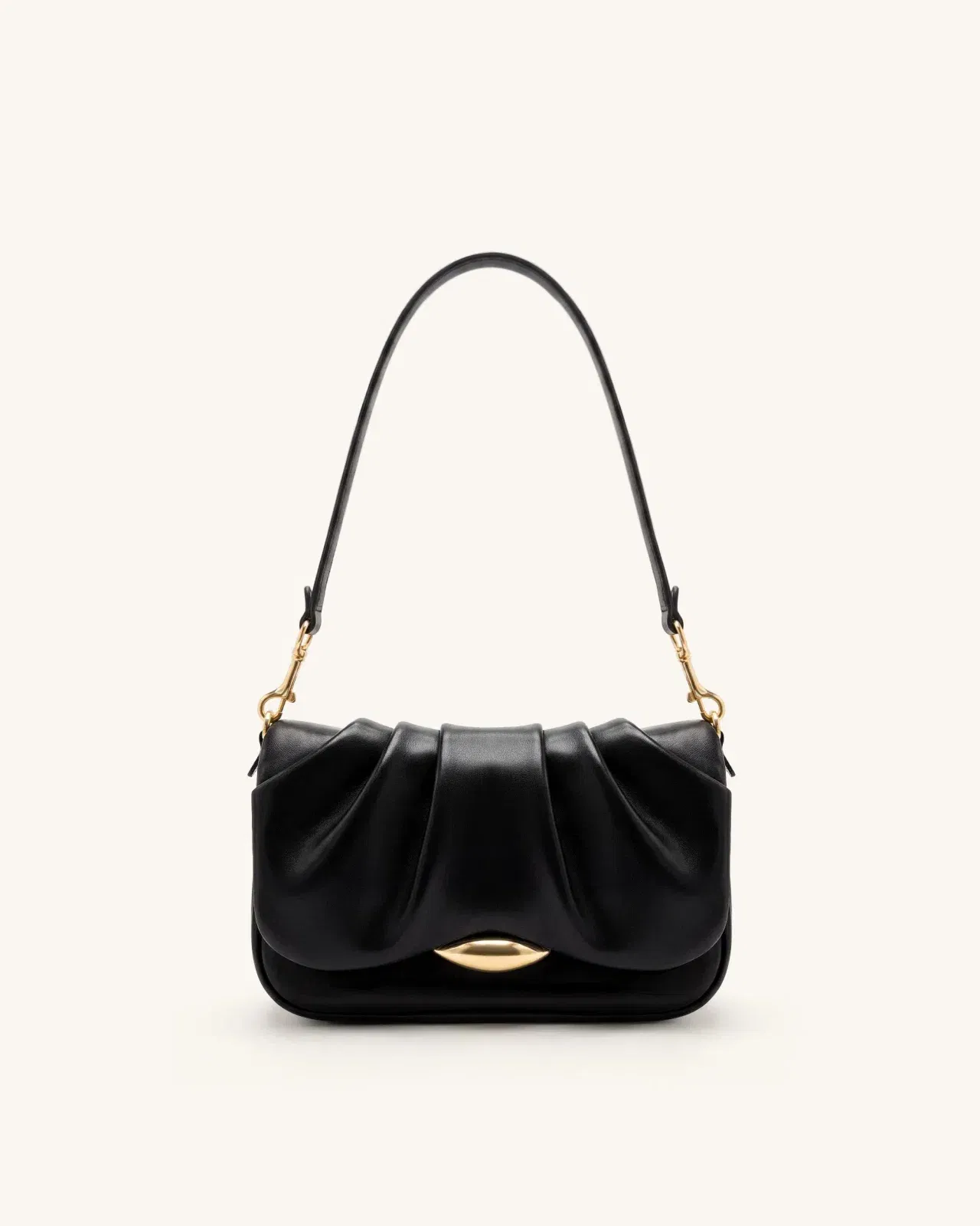 Jw Pei Sofia Ruched Shoulder Bag Black