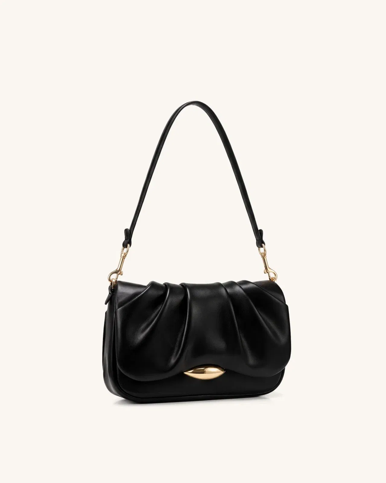 Jw Pei Sofia Ruched Shoulder Bag Black