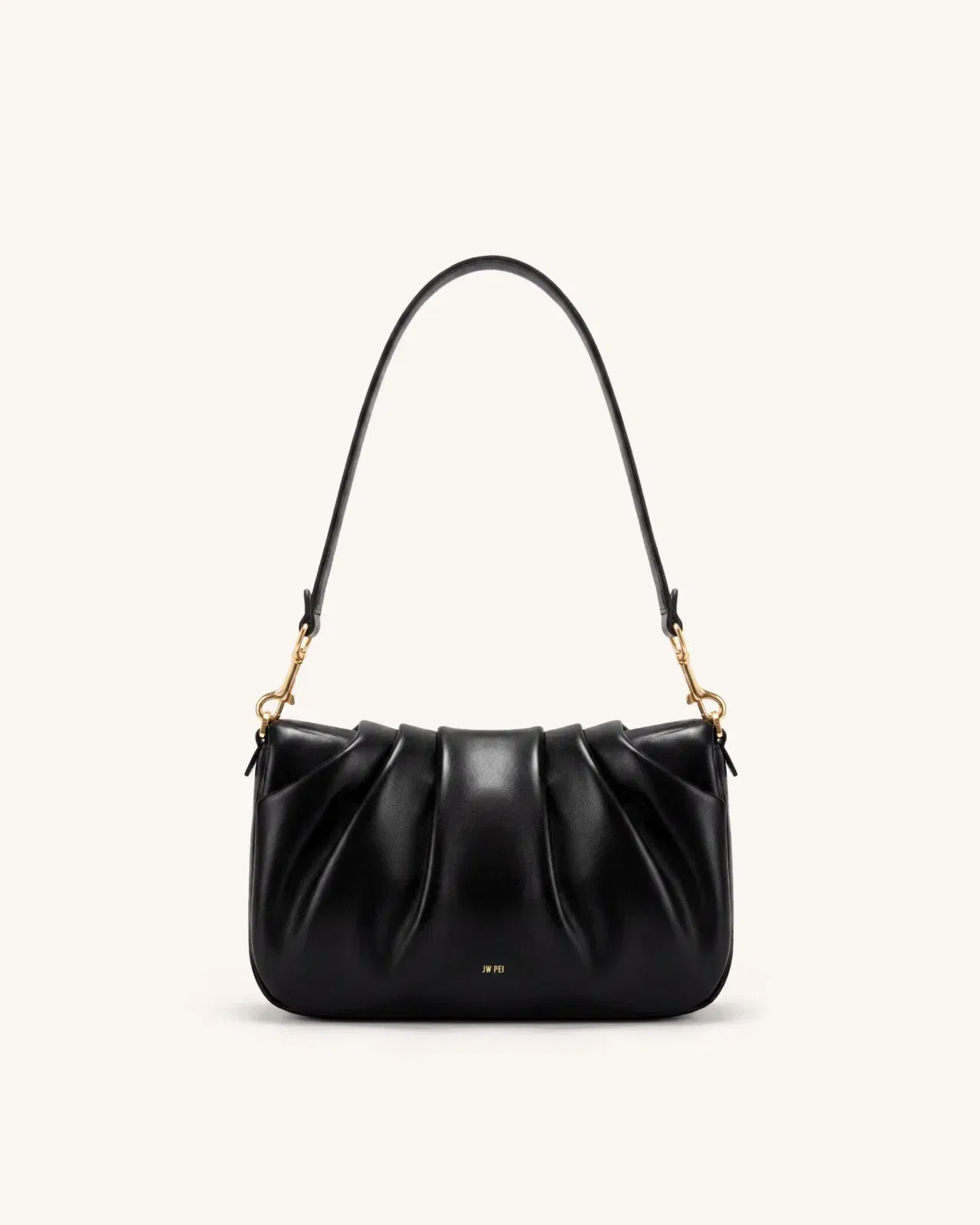 Jw Pei Sofia Ruched Shoulder Bag Black