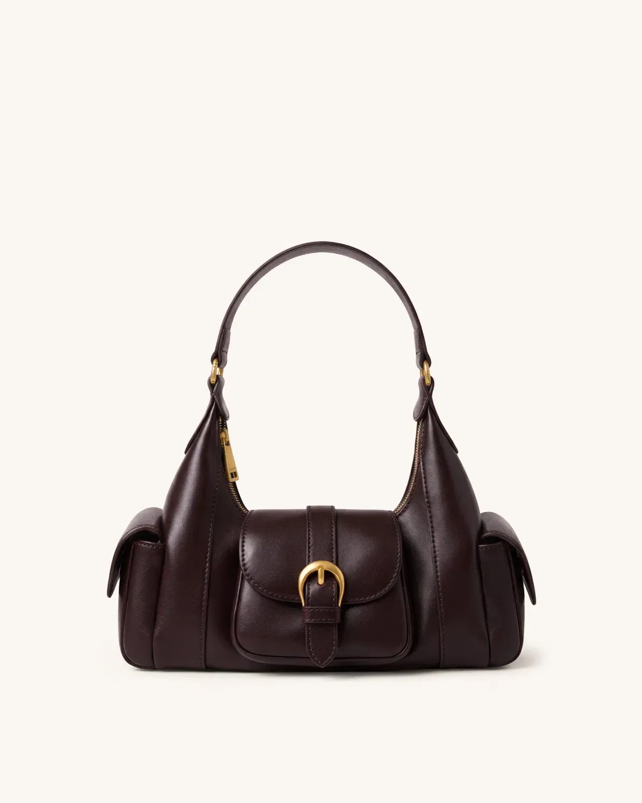 Jw Pei Estelle Pocket Shoulder Bag Dark Brown