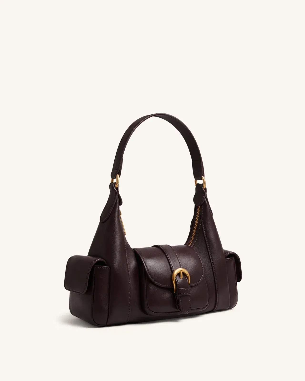 Jw Pei Estelle Pocket Shoulder Bag Dark Brown