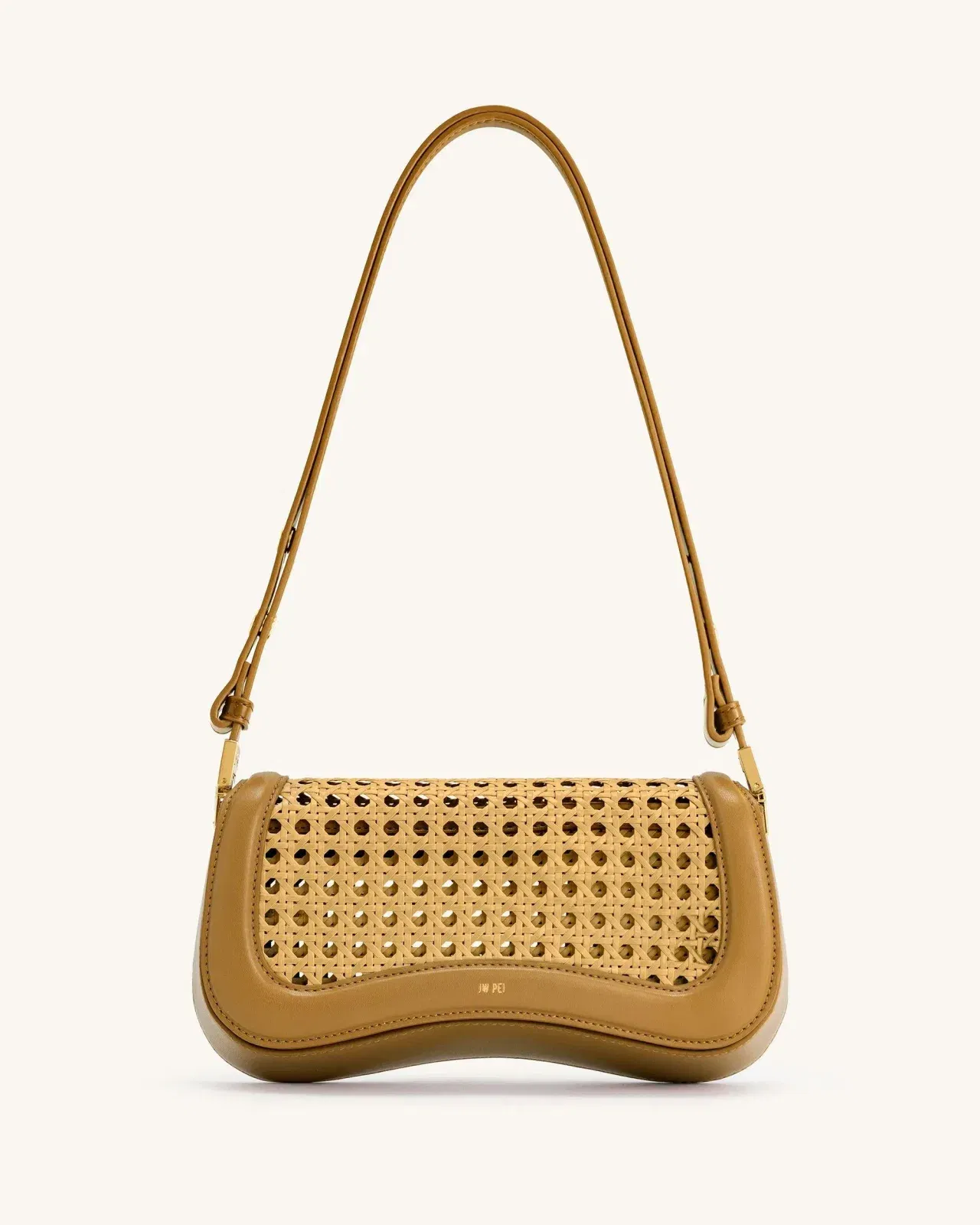 Jw Pei Joy Faux Bamboo Woven Shoulder Bag Brown