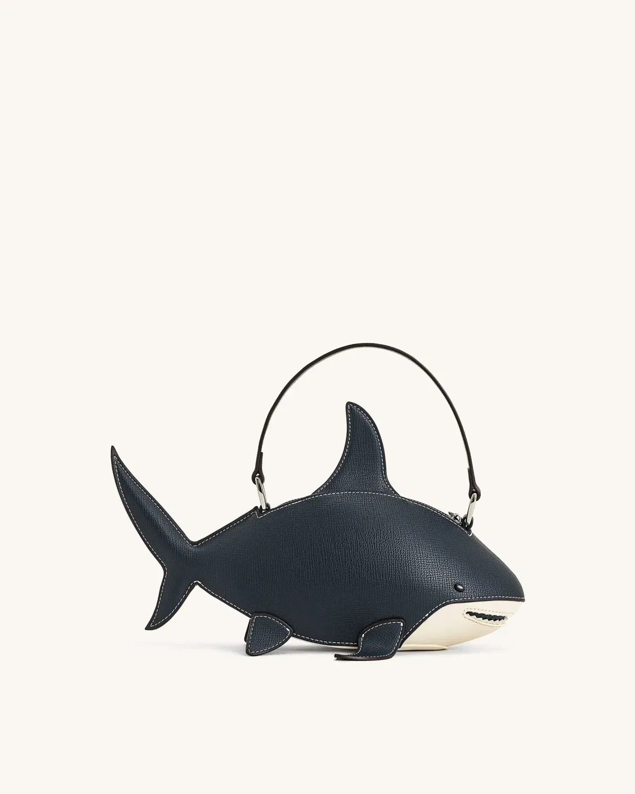 Jw Pei Nerys Shark Look Top Handle Bag Dark Blue