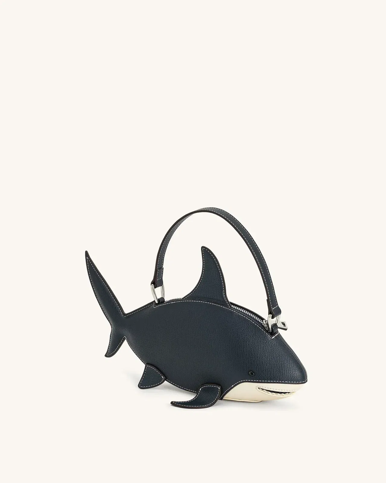 Jw Pei Nerys Shark Look Top Handle Bag Dark Blue