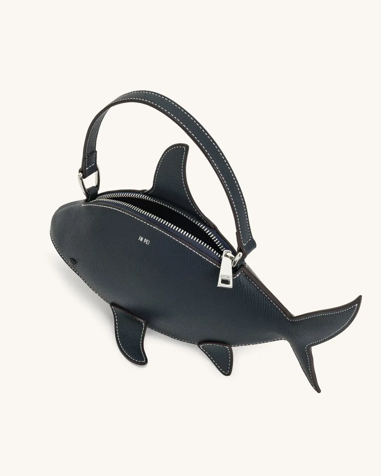 Jw Pei Nerys Shark Look Top Handle Bag Dark Blue