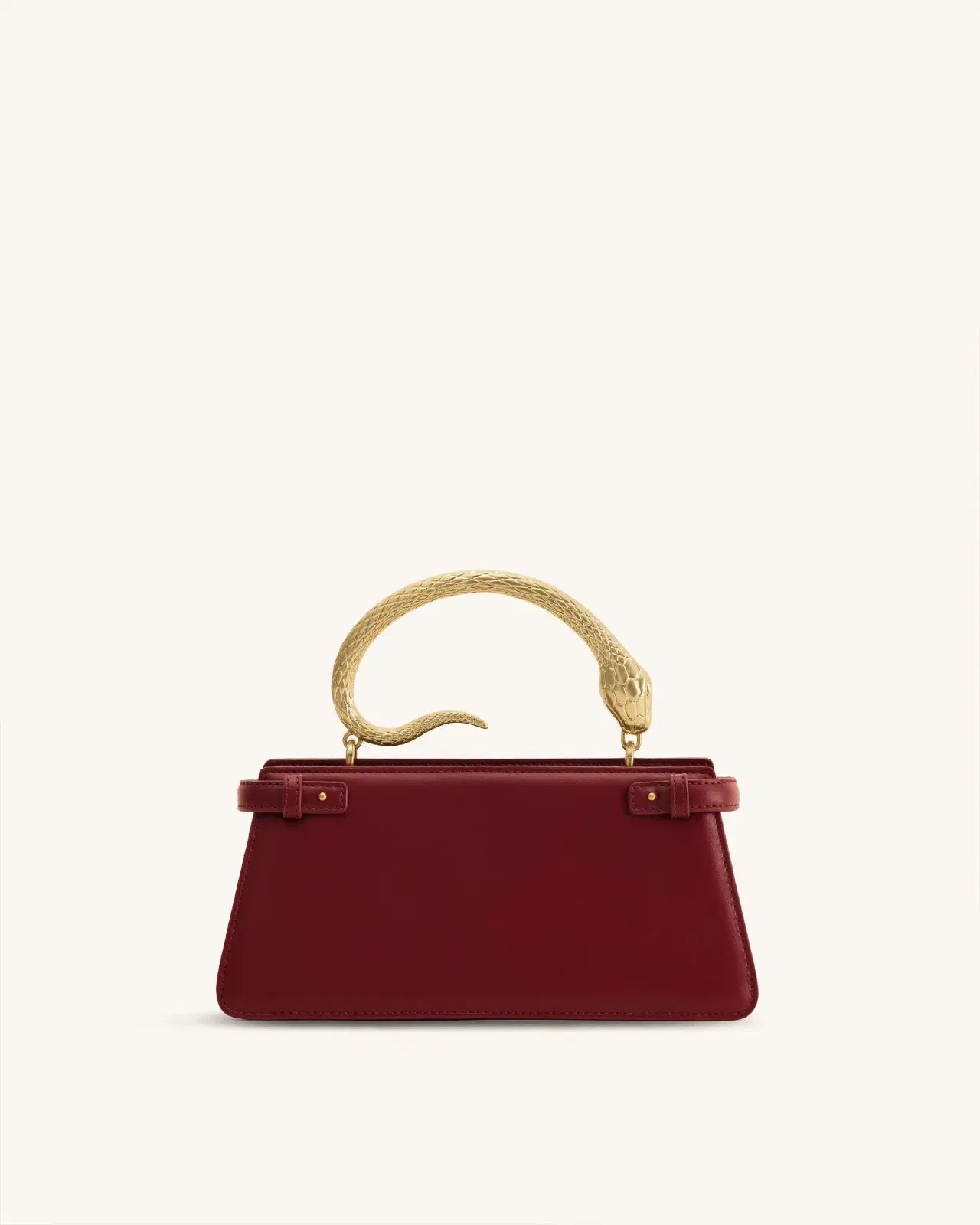 Jw Pei Elena Snake Handle Top Handle Bag Wine Red