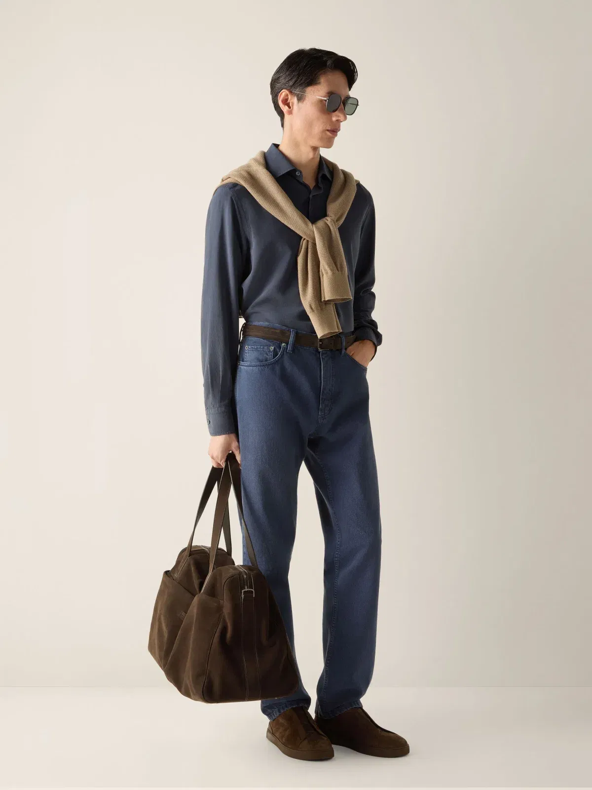 Zegna Dark Indigo Blue Cotton Roccia Pants