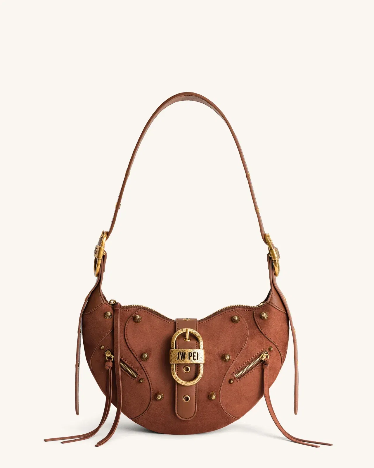 Jw Pei Tessa Suede Shoulder Bag Dark Birch Brown