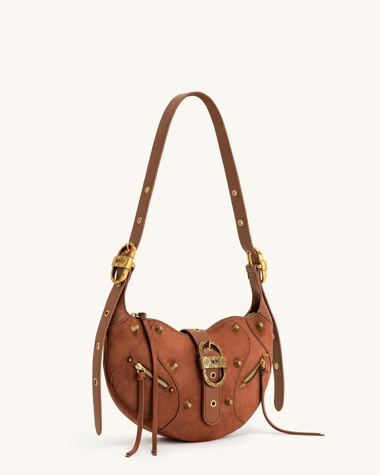 Jw Pei Tessa Suede Shoulder Bag Dark Birch Brown