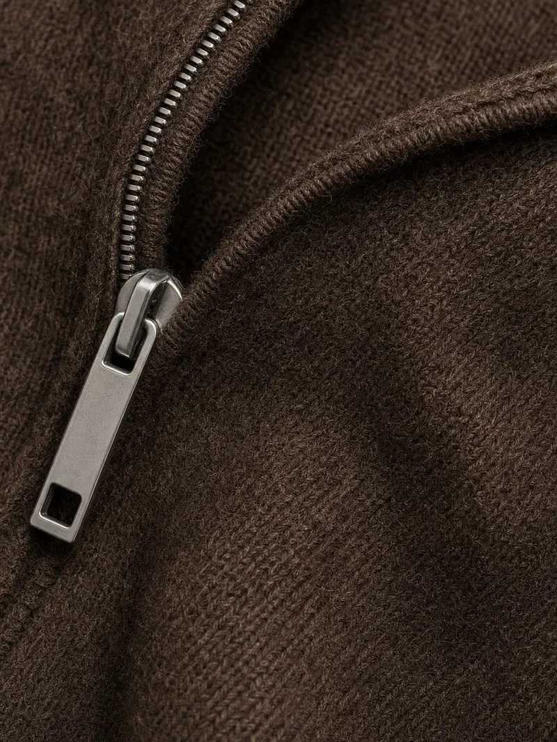 Meridian AirTouch Quarterzip Polo – Dark Cocoa