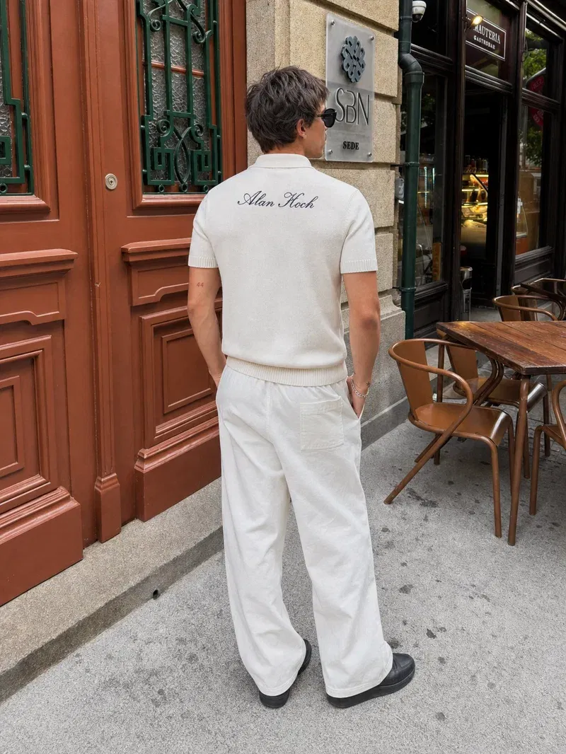 Polo Club Rider Quarter Zip T-shirt - Ivory