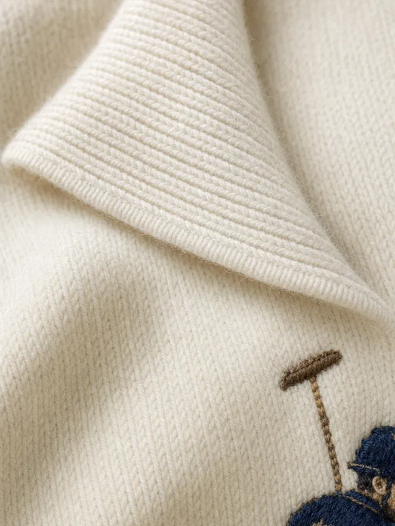Polo Club Rider Quarter Zip T-shirt - Ivory