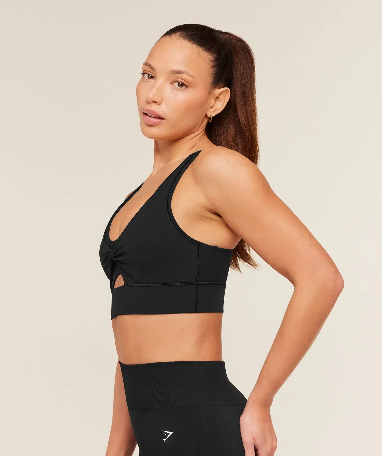 Women's Gymshark Twist Front Sports Bra Black
