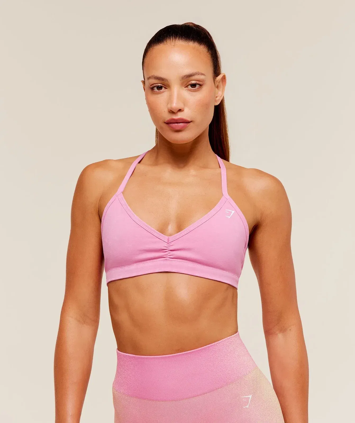 Women's Gymshark Washed Minimal Sports Bra Focus Pink