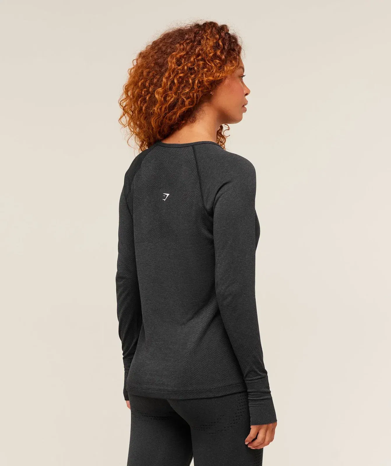 Women's Gymshark Vital Seamless Light Long Sleeve Top Black Marl