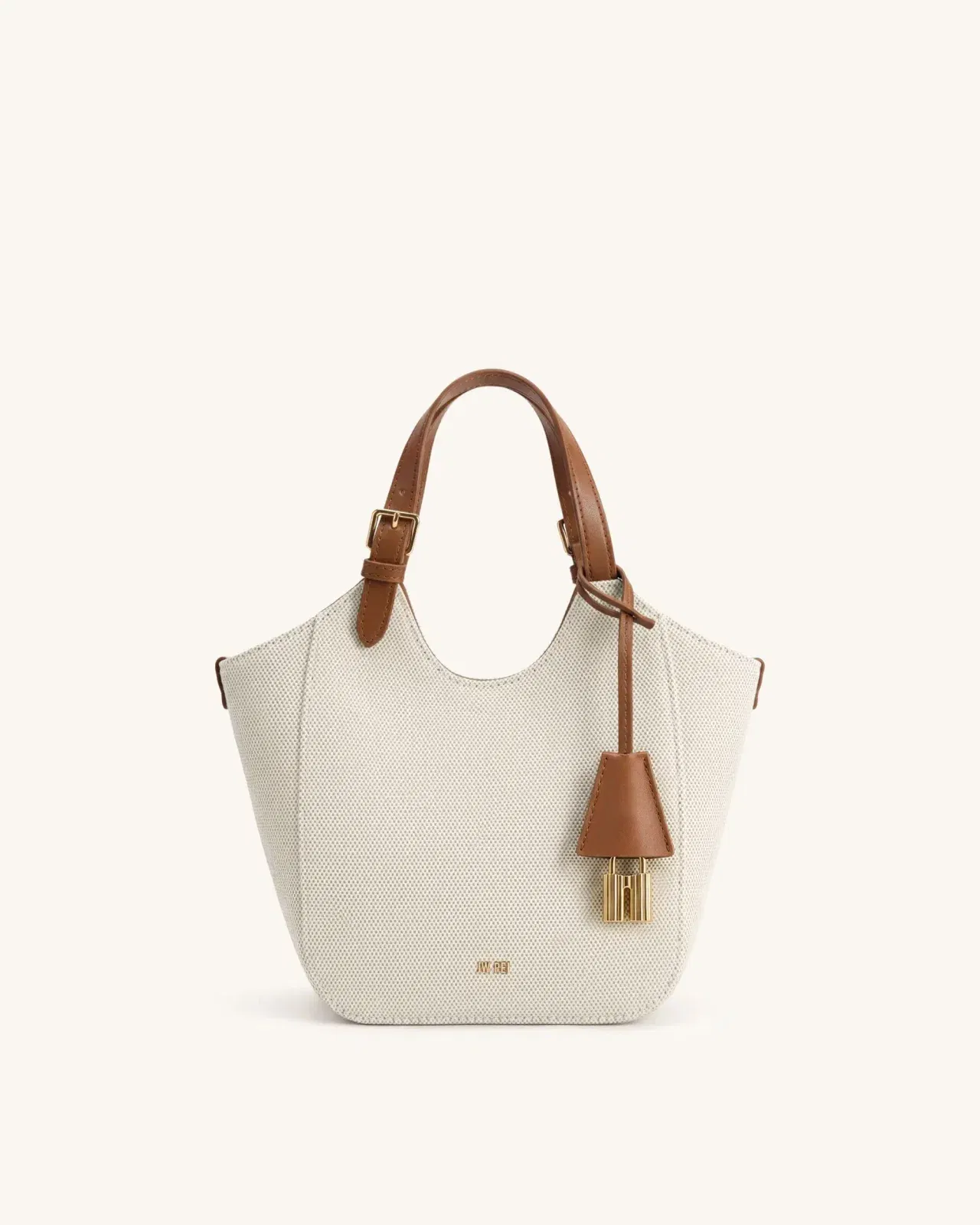 Jw Pei Ines Padlock Tote Bag Brown Canvas