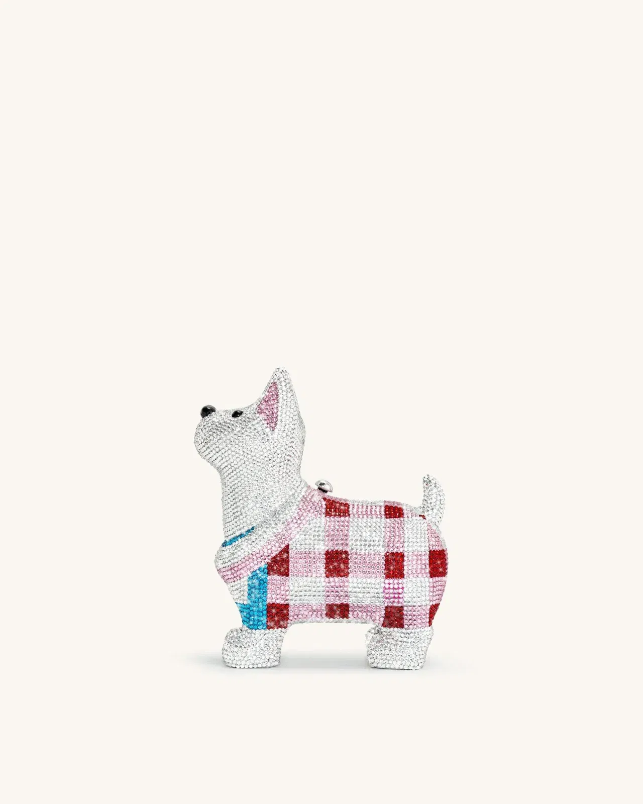 Jw Pei Eden Puppy Shape Faux Crystal Clutch White