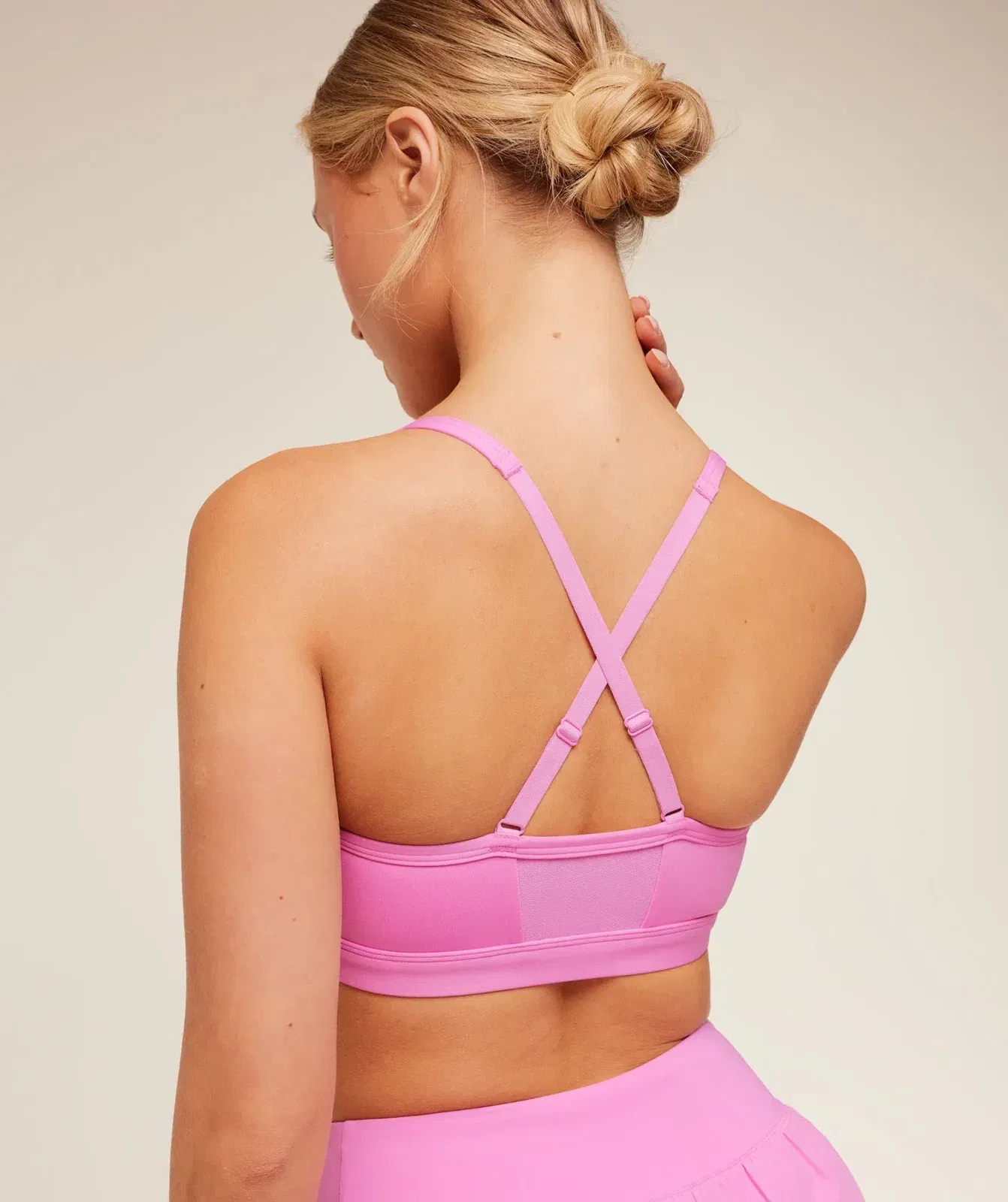 Women's Gymshark Ruched Sports Bra Focus Pink