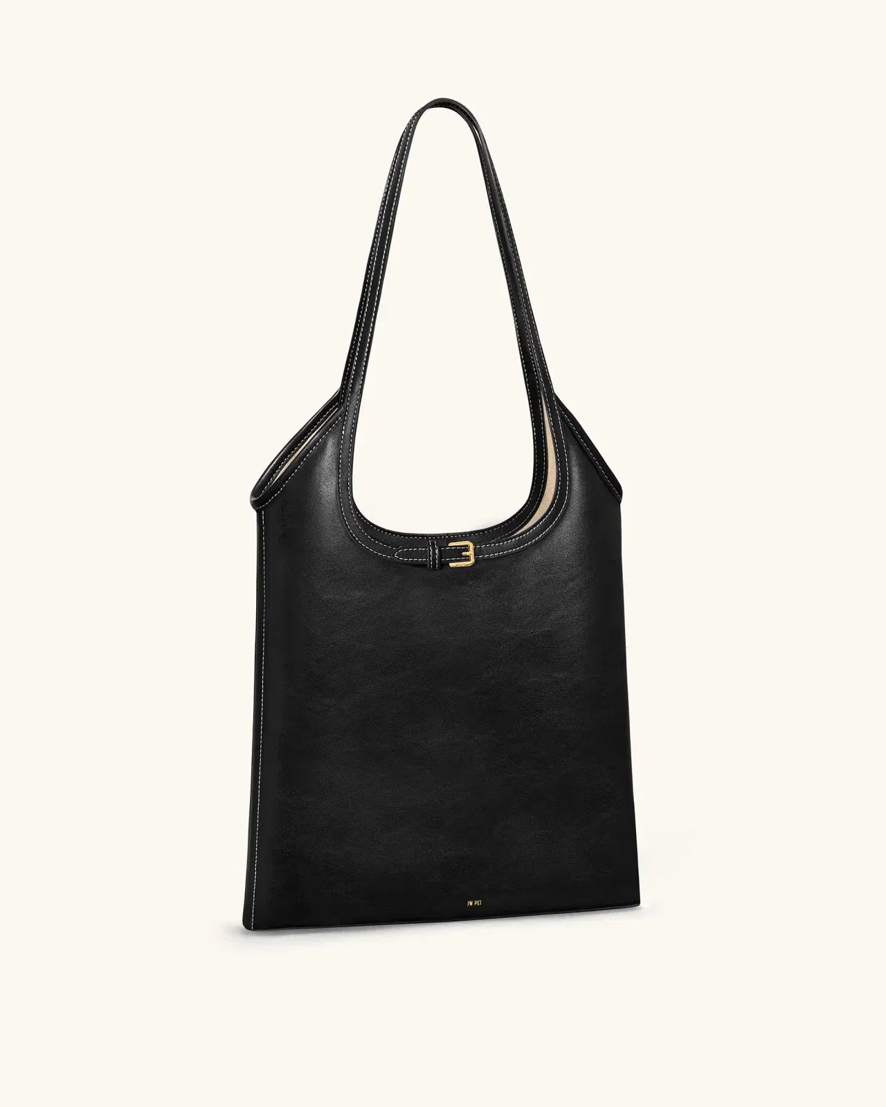 Jw Pei Brooke Belted Embellished Shoulder Tote Bag Black