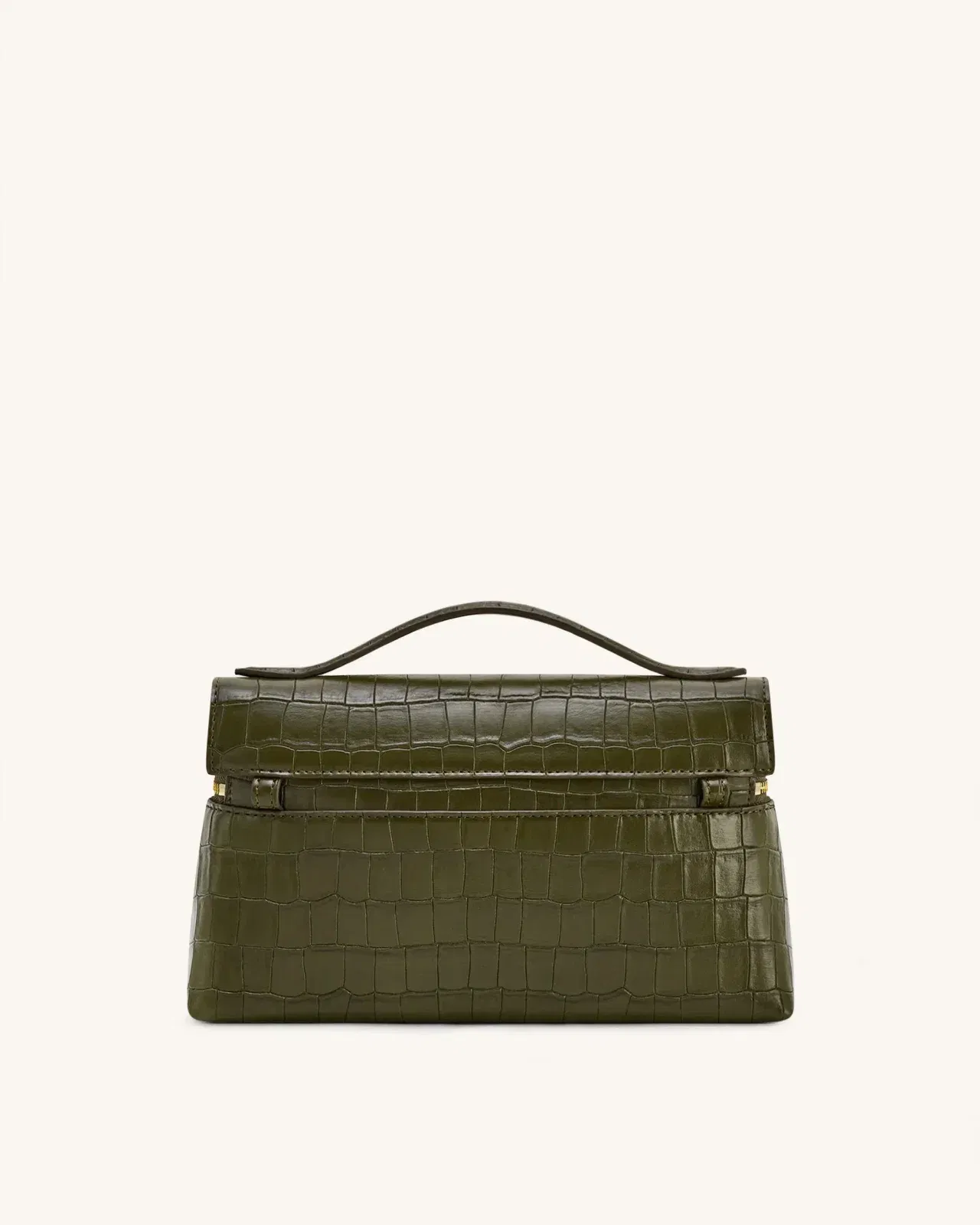 Jw Pei Thea Croc Embossed Top Handle Bag Olive Green