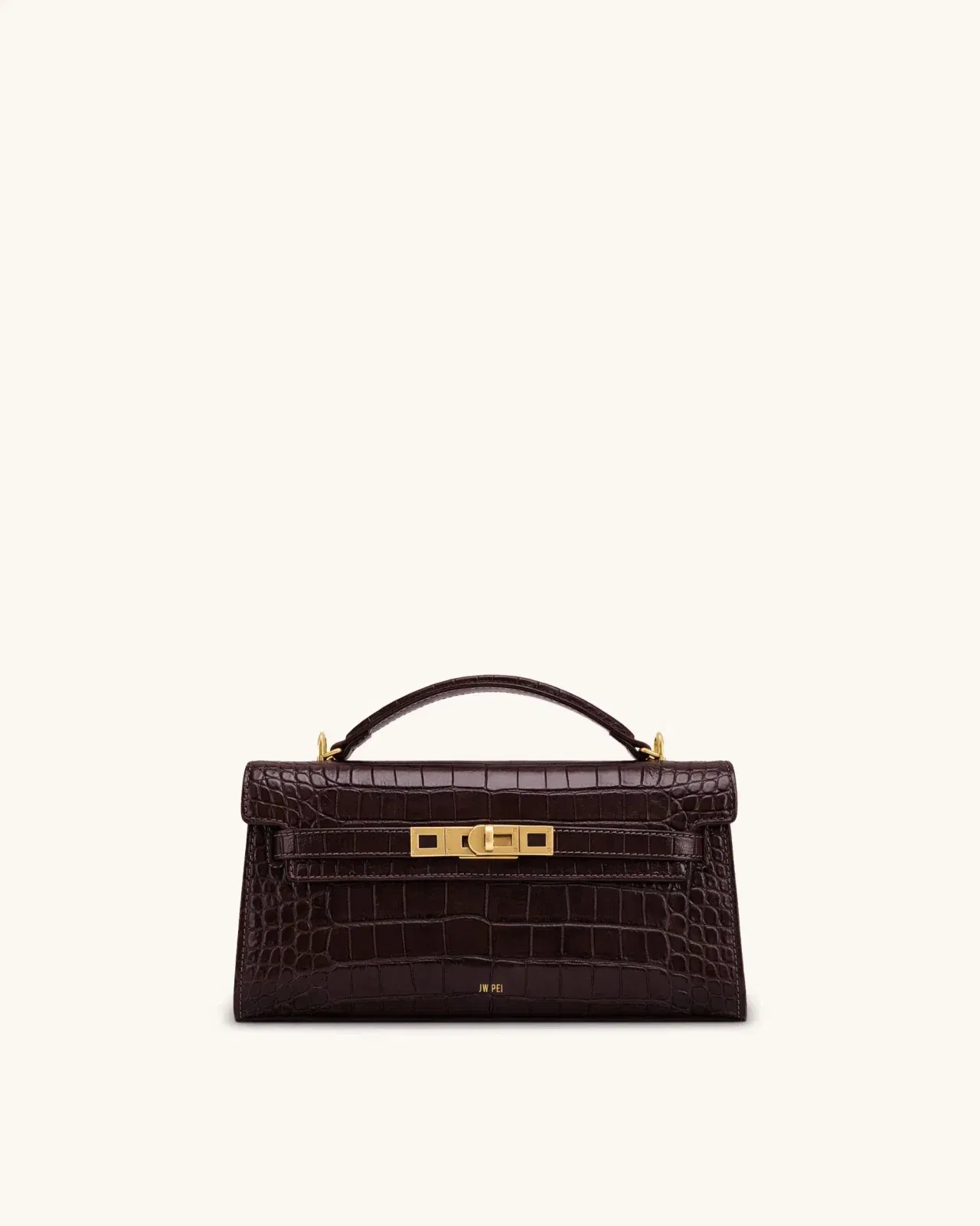 Jw Pei Noor Top Handle Bag Dark Brown Croc