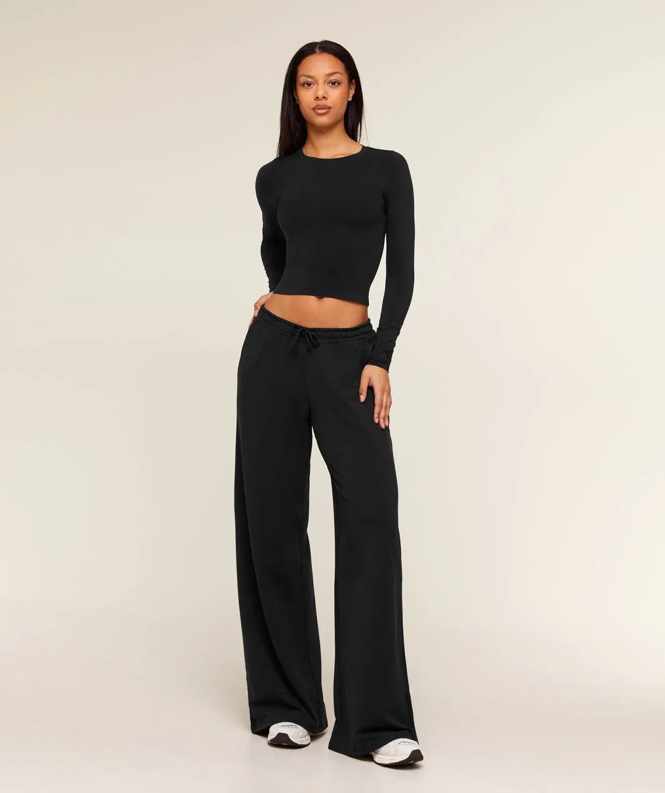 Women's Gymshark Lightweight Wide Leg Pant Tall Black