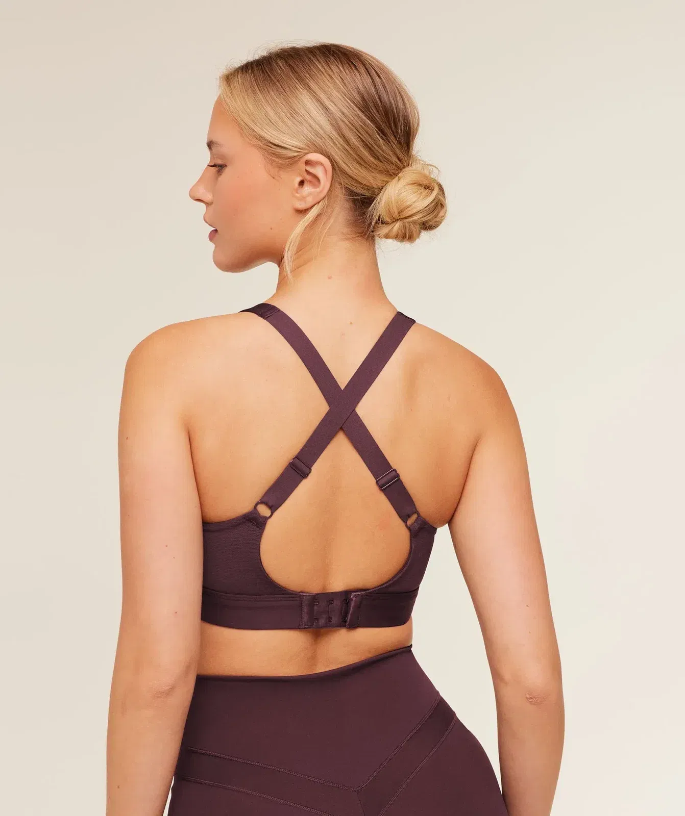 Women's Gymshark High Support Ruched Sports Bra Cherry Purple