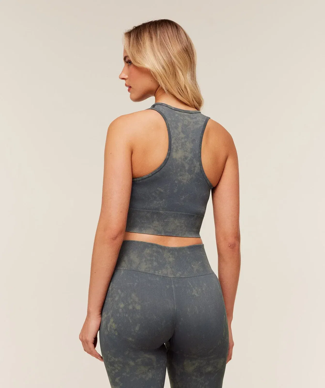 Women's Gymshark Washed Crop Tank Grey Wash