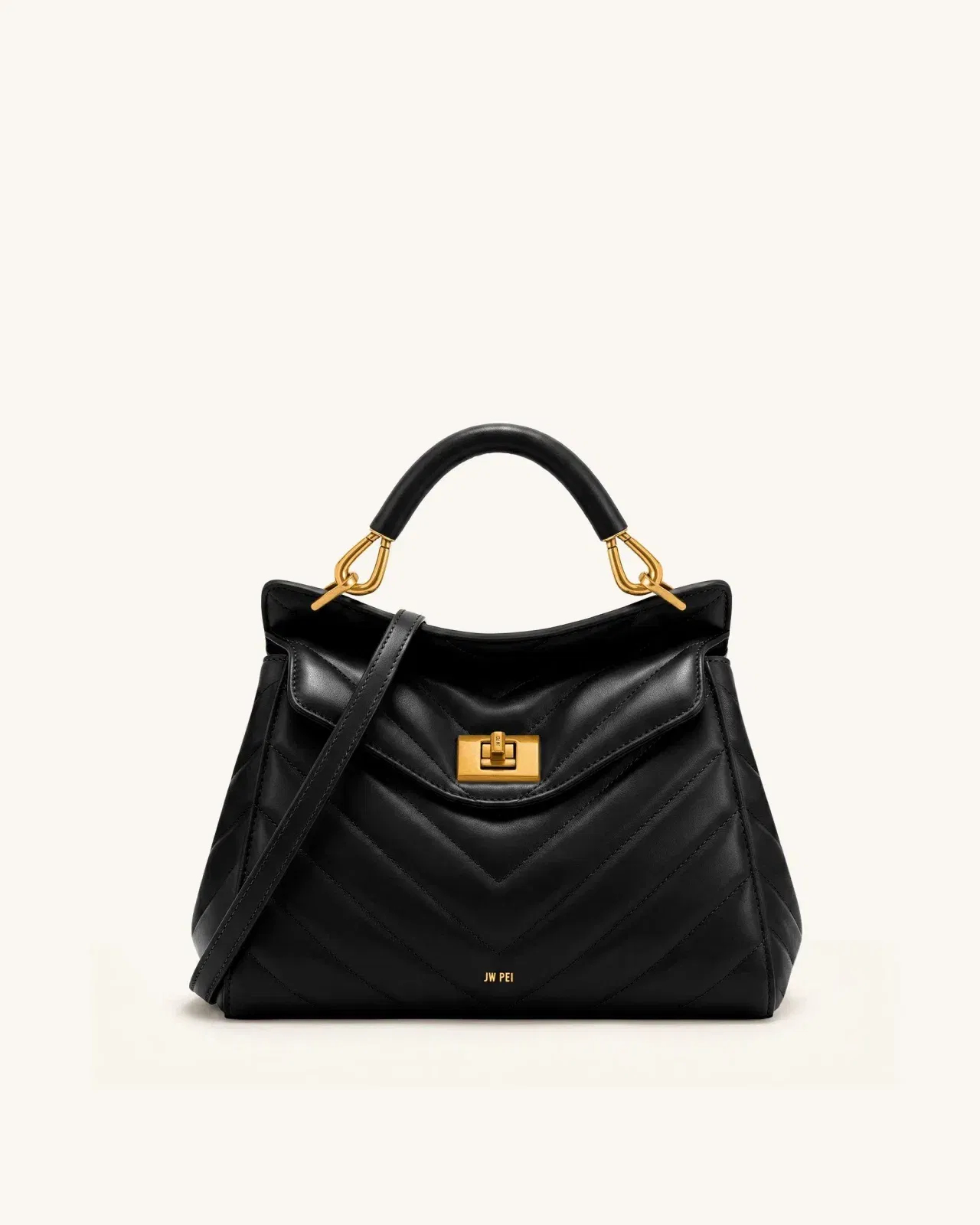 Jw Pei Lucia Classic Top Handle Bag Jet Black