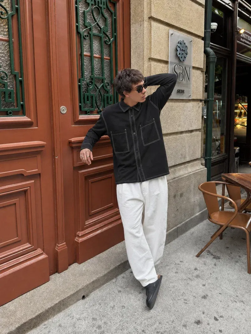 Be Autyst Black Canvas Overshirt