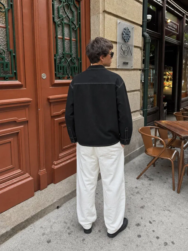 Be Autyst Black Canvas Overshirt
