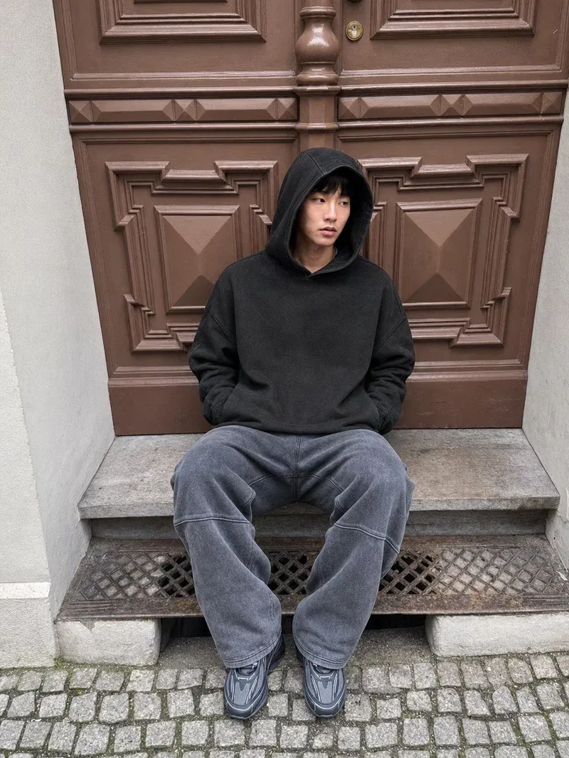 Be Autyst Blank Canvas Black Cropped Hoodie