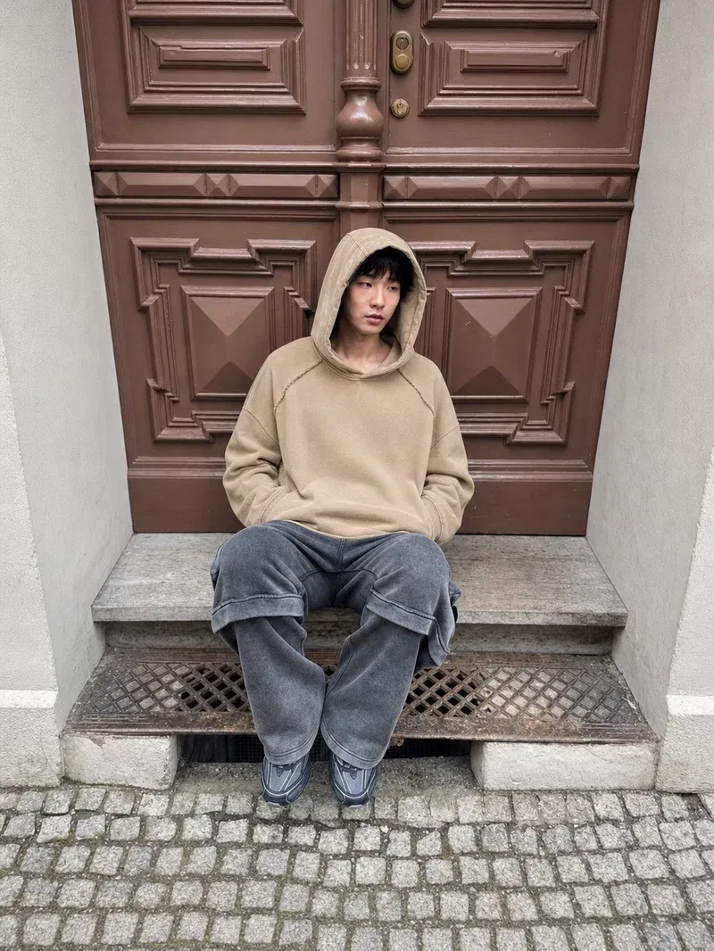 Be Autyst Blank Canvas Sand Cropped Hoodie