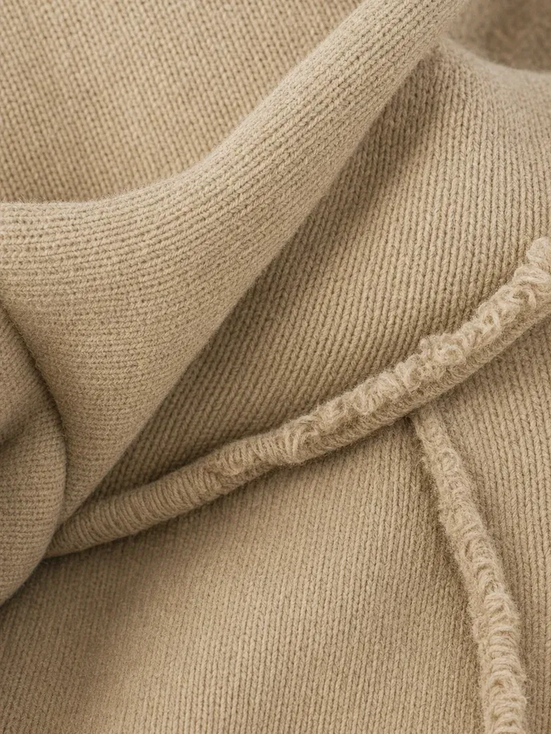 Be Autyst Blank Canvas Sand Cropped Hoodie