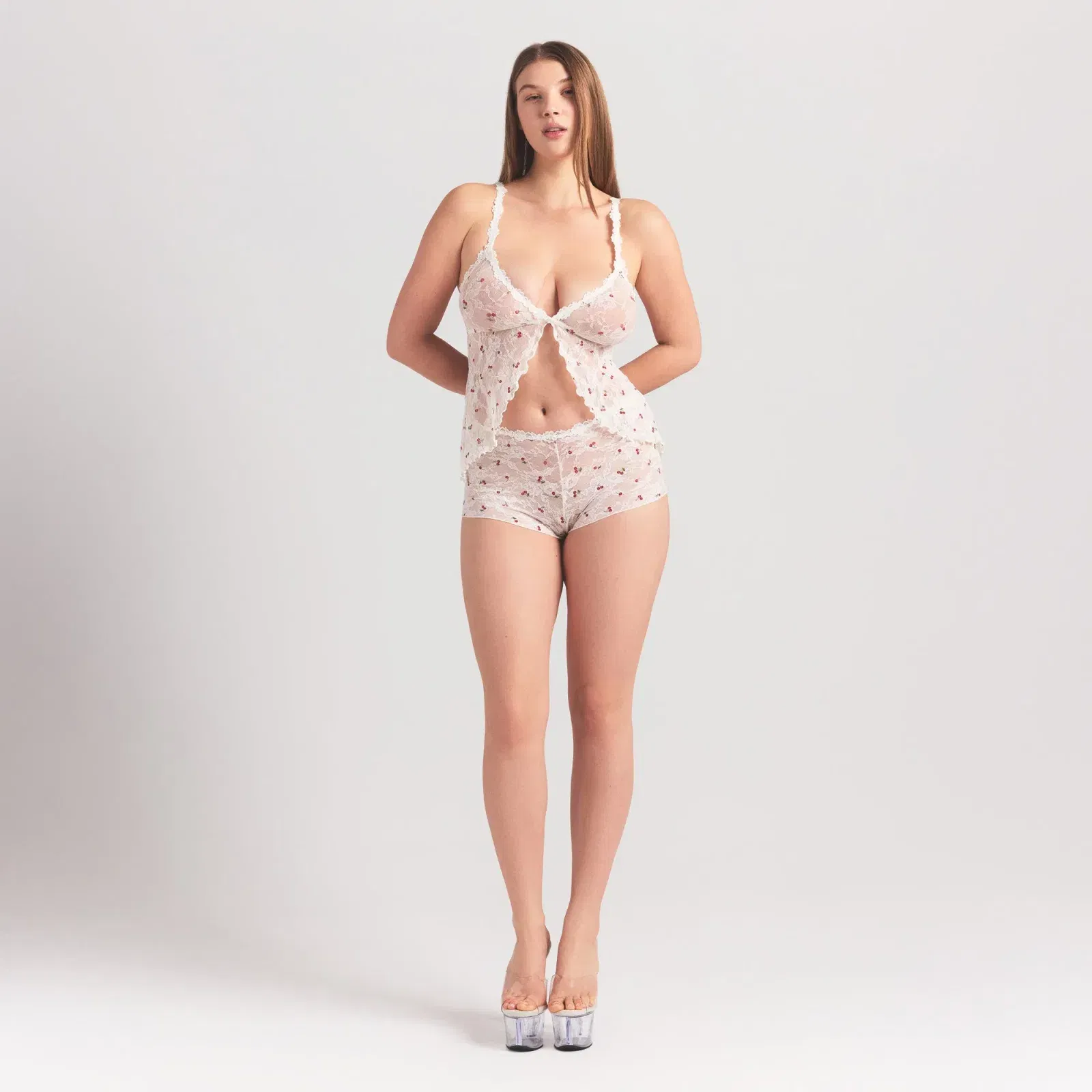 Stretch Lace Babydoll Top