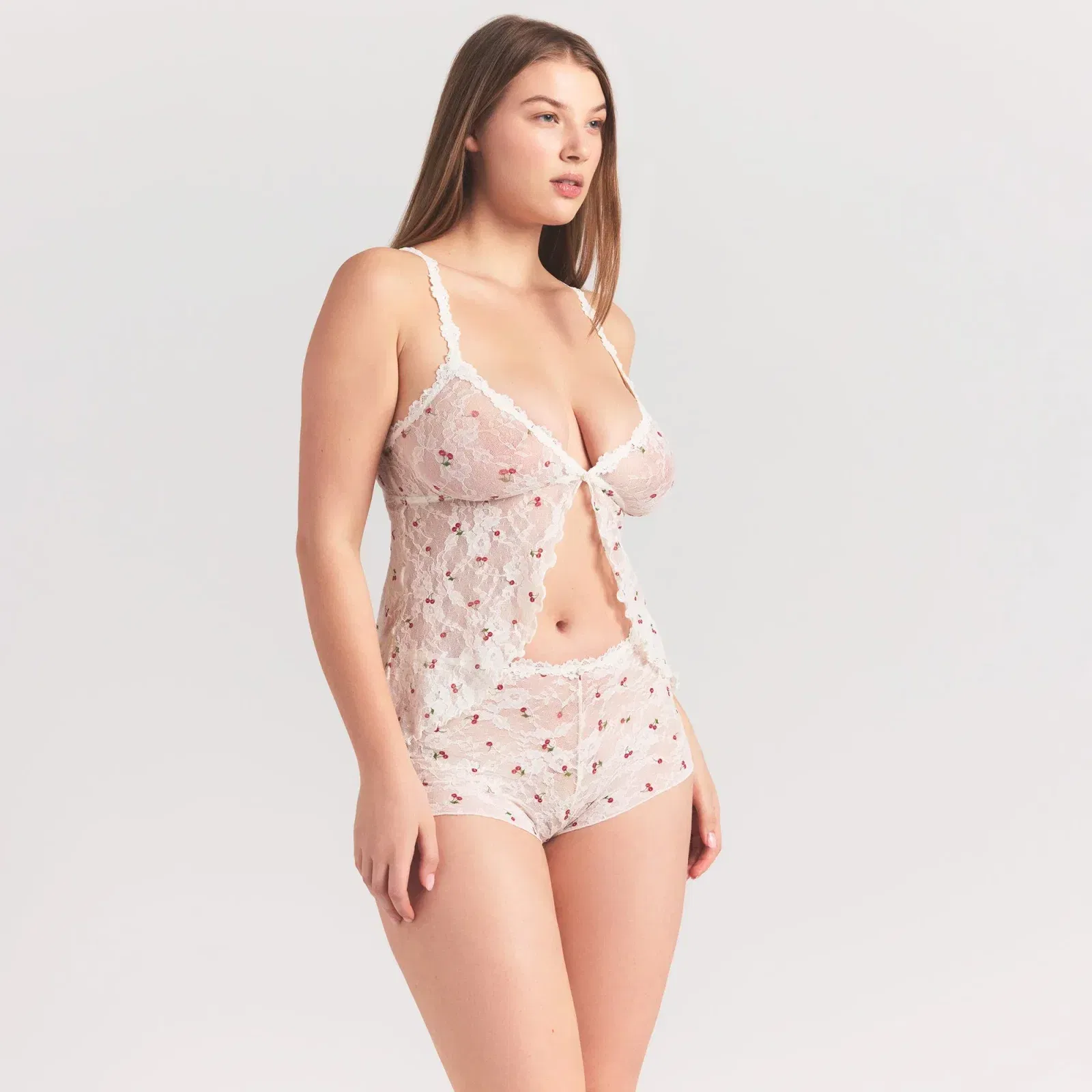 Stretch Lace Babydoll Top