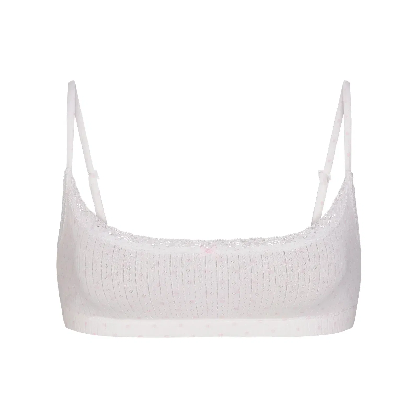 Lightweight Cotton Pointelle Scoop Bralette