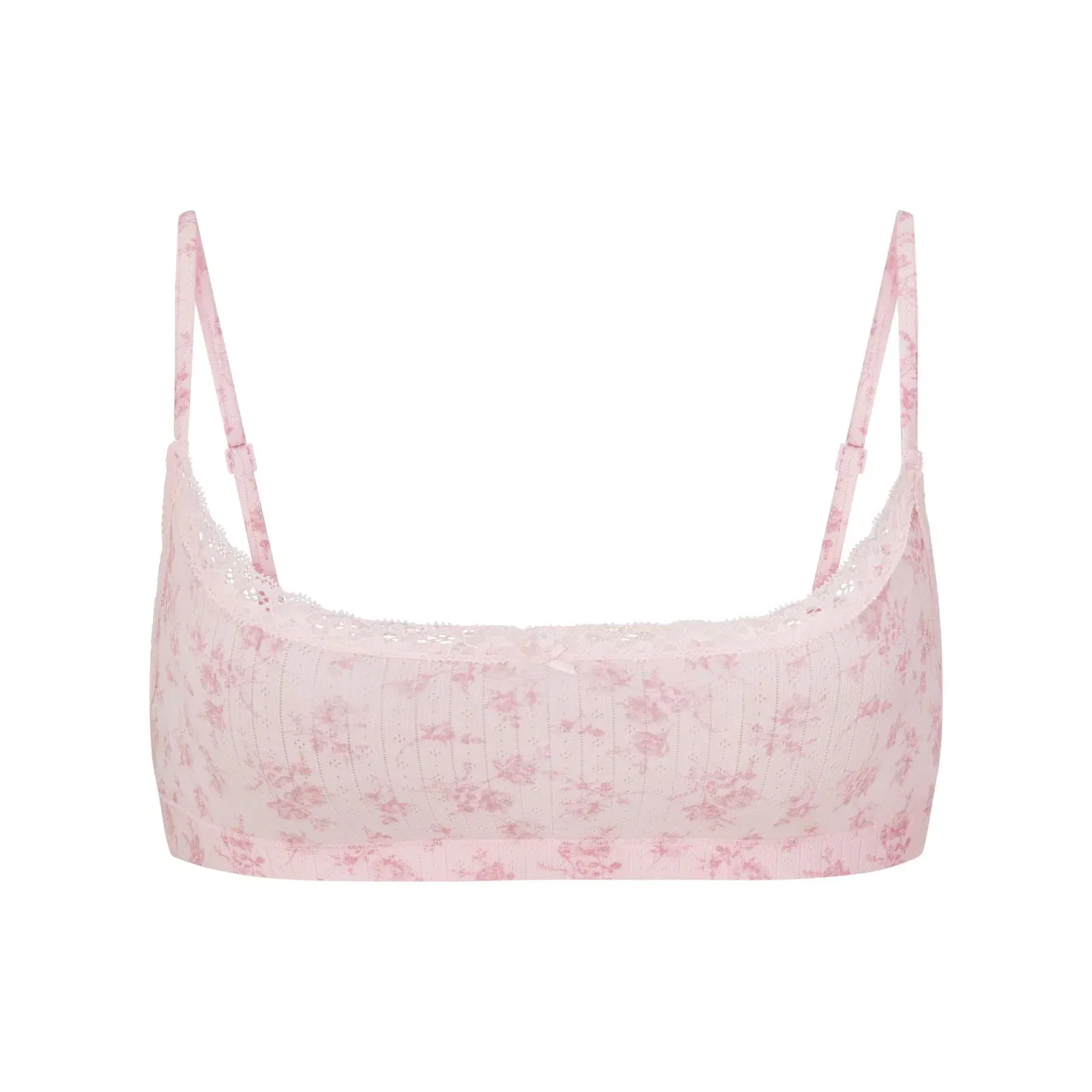 Lightweight Cotton Pointelle Scoop Bralette