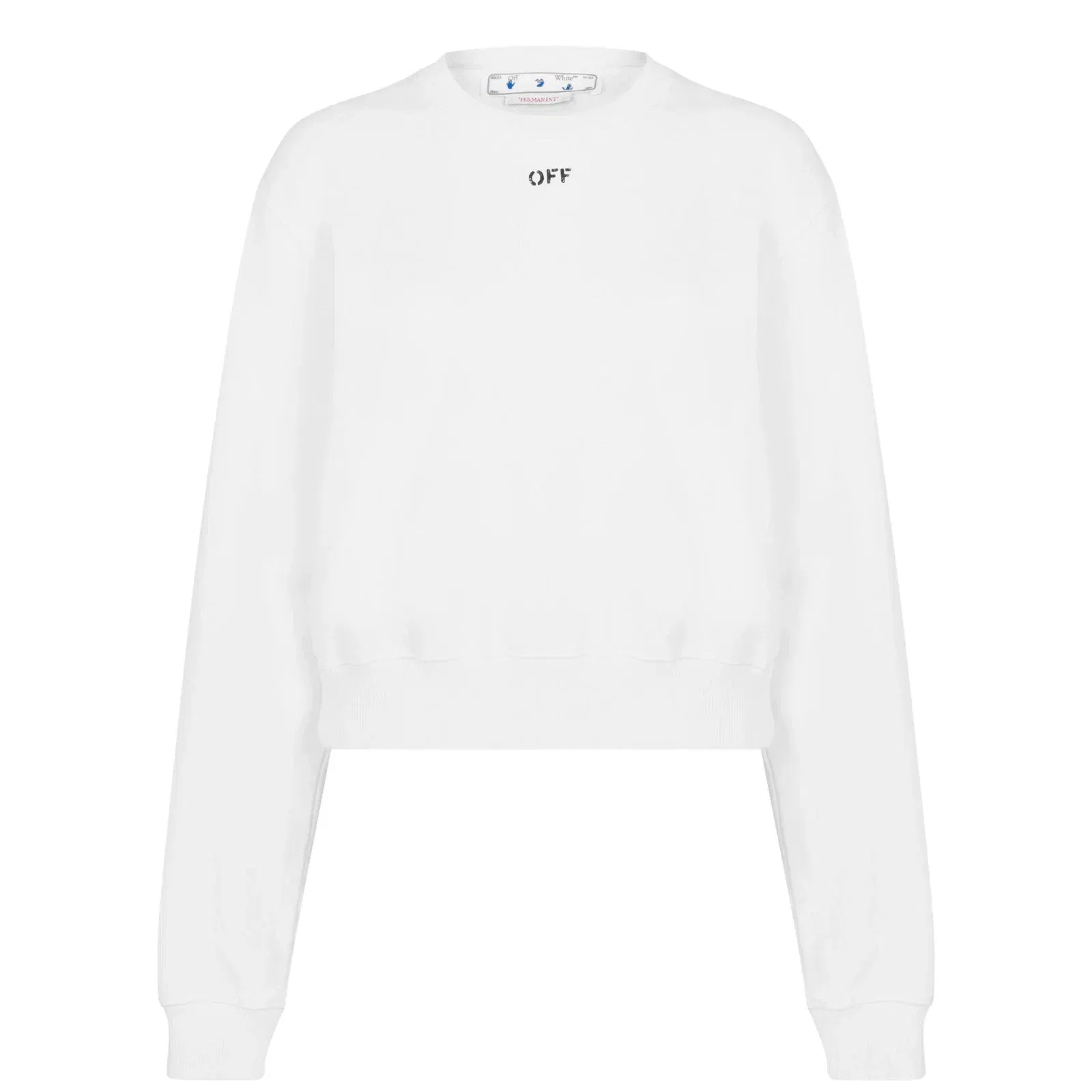 Stamp Cotton Long Sleeve Crew Sweatshirt