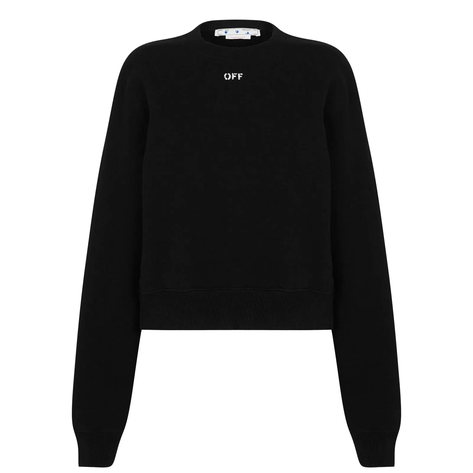 Stamp Cotton Long Sleeve Crew Sweatshirt