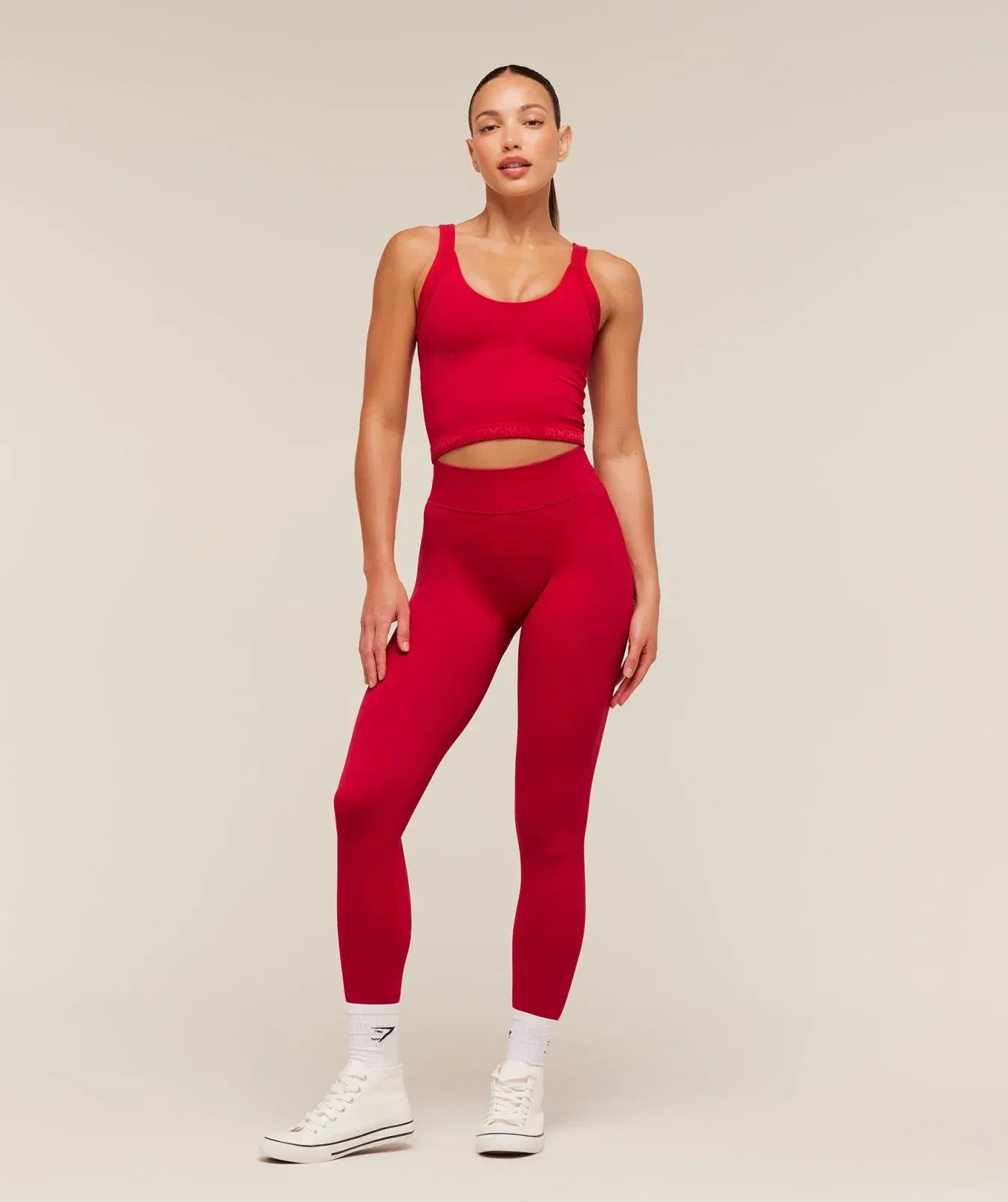 Women's Gymshark Flex V4 Tank Top Carmine Red