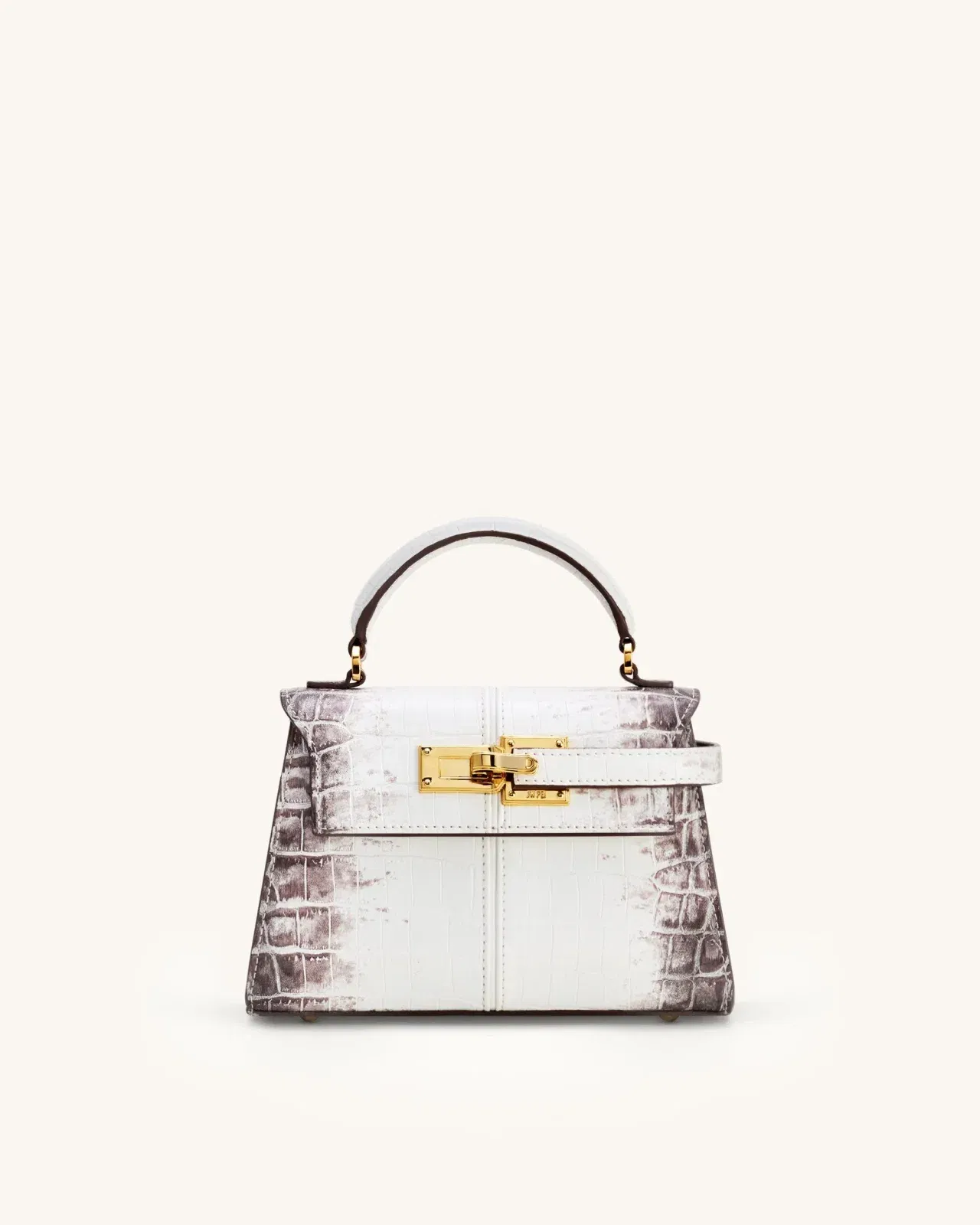 Jw Pei Elise Top Handle Bag White Croc