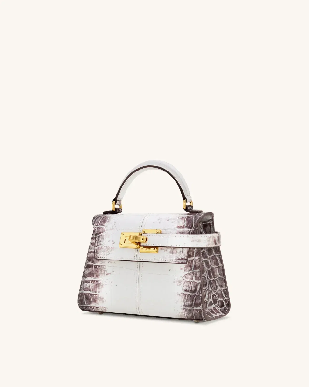 Jw Pei Elise Top Handle Bag White Croc