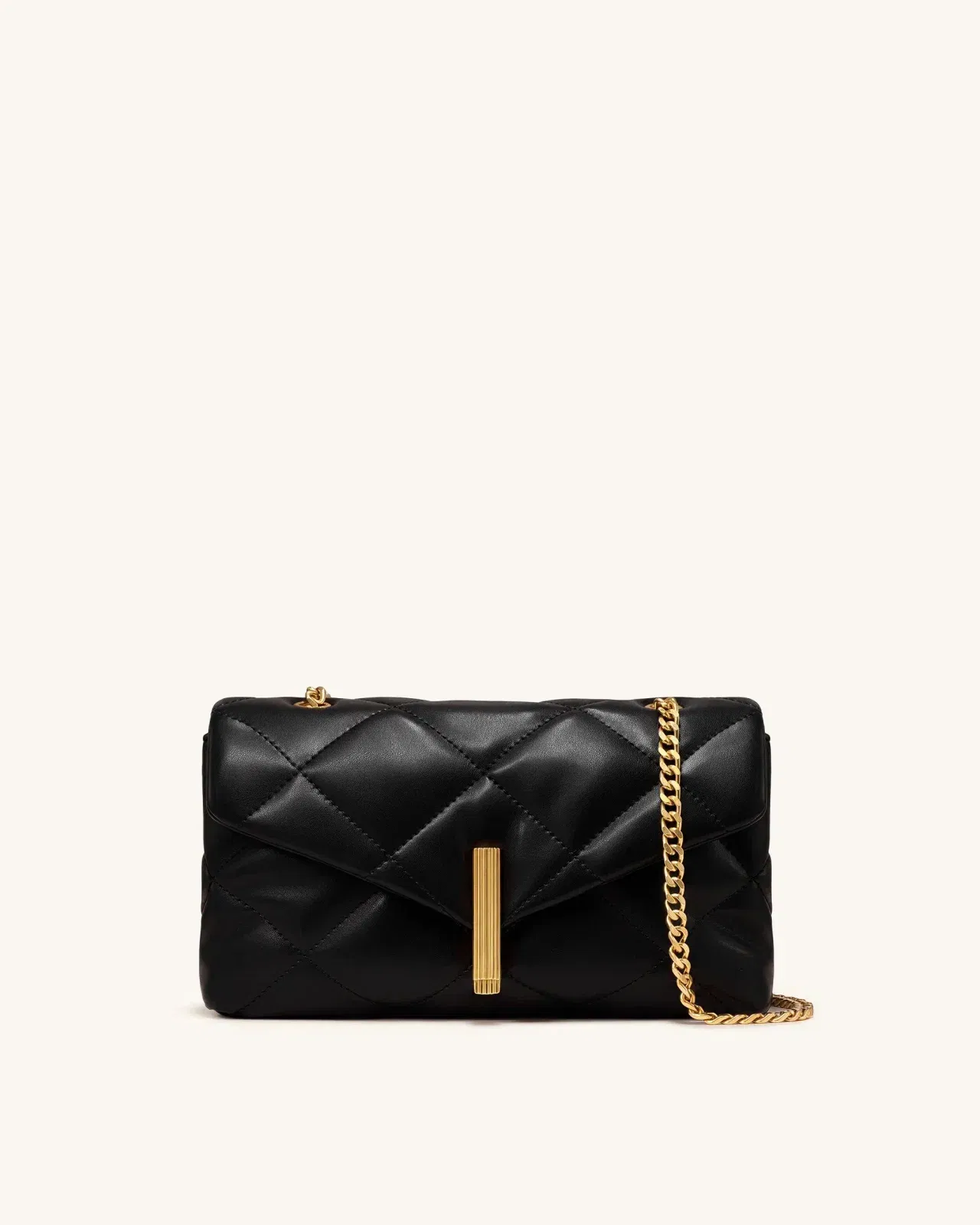 Jw Pei Valerie Puffy Bar Lock Shoulder Bag Black