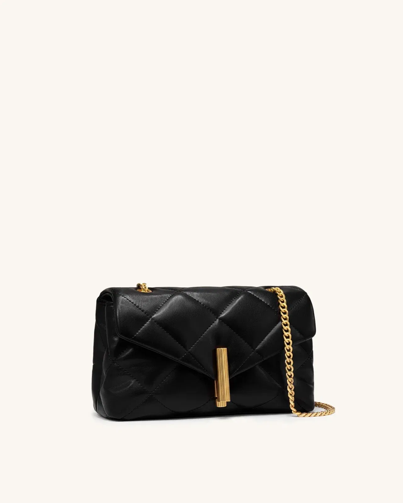 Jw Pei Valerie Puffy Bar Lock Shoulder Bag Black