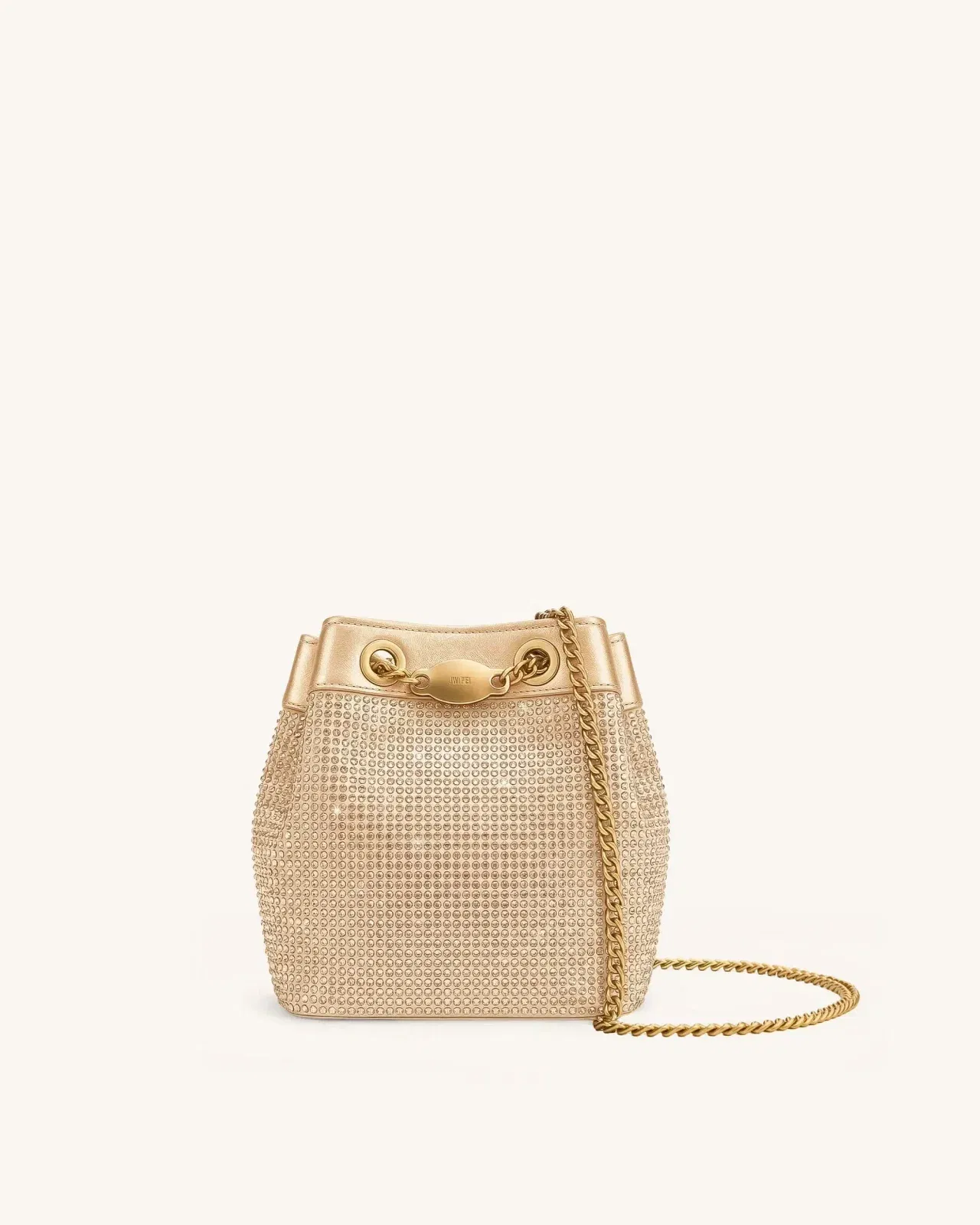 Jw Pei Yara Artificial Crystal Bucket Bag Champagne