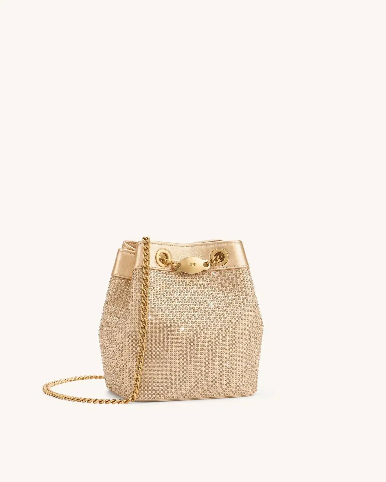 Jw Pei Yara Artificial Crystal Bucket Bag Champagne