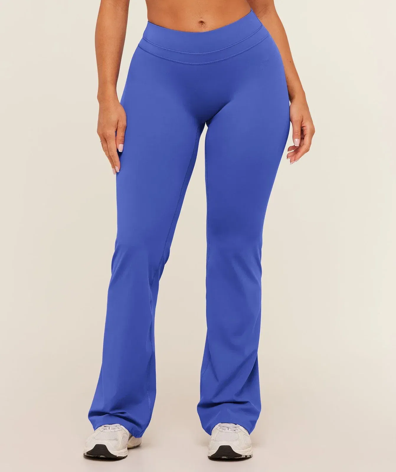 Women's Gymshark Whitney Mid-High Rise Flared Leggings Force Blue