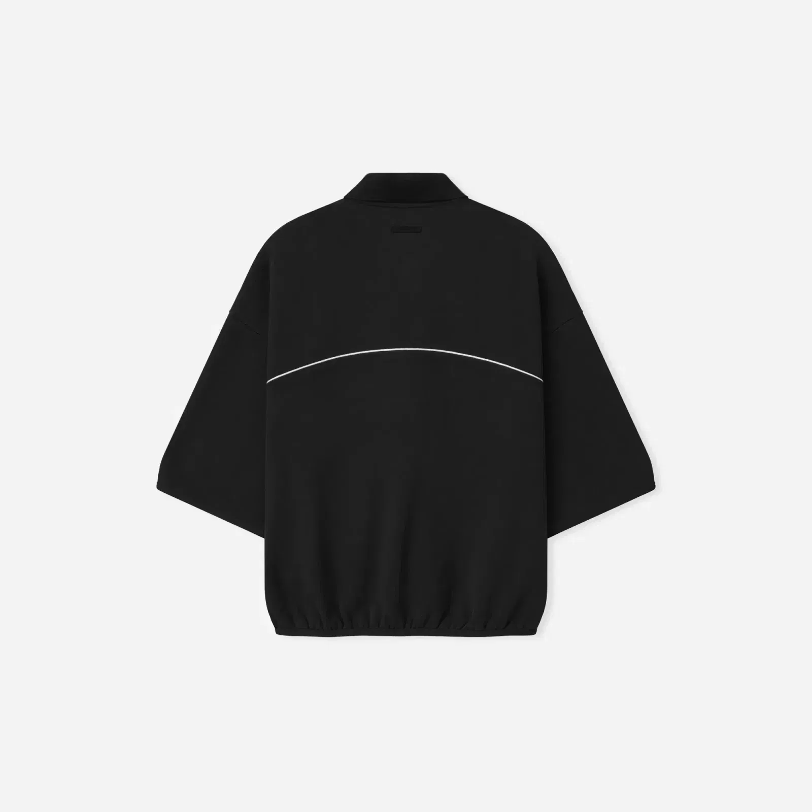 Fear Of God Essentials Active Trace 3/4 Sleeve Modern Polo Sweatshirt Vintage Black
